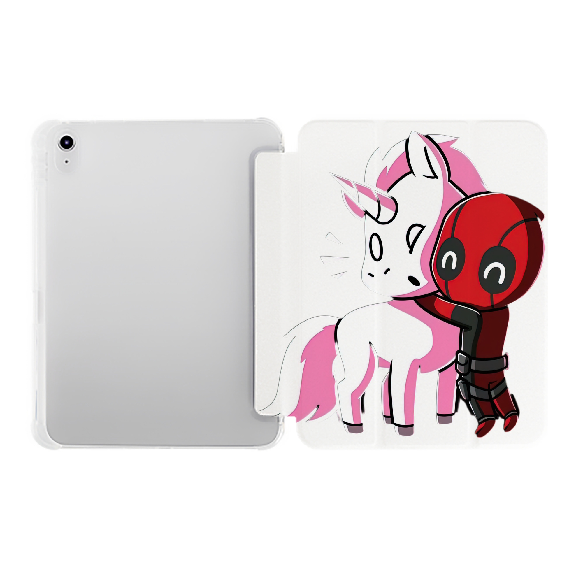 （画像用） Deadpool デッドプール IPad ケース ペン収納付き 三つ折りスタンド PUレザー×シリコン 対応機種9.5/10.5/10.9インチ